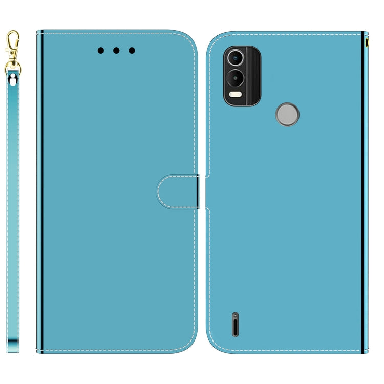 For Nokia C21 Plus Imitated Mirror Surface Horizontal Flip Leather Phone Case