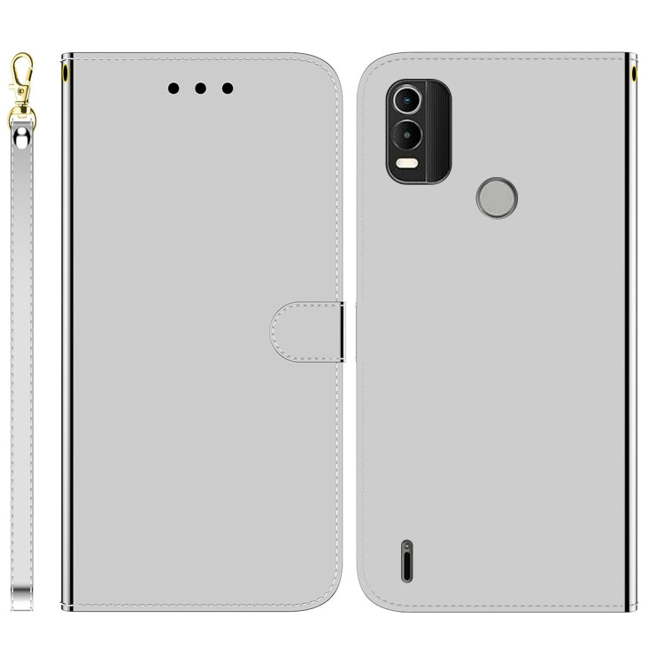 For Nokia C21 Plus Imitated Mirror Surface Horizontal Flip Leather Phone Case