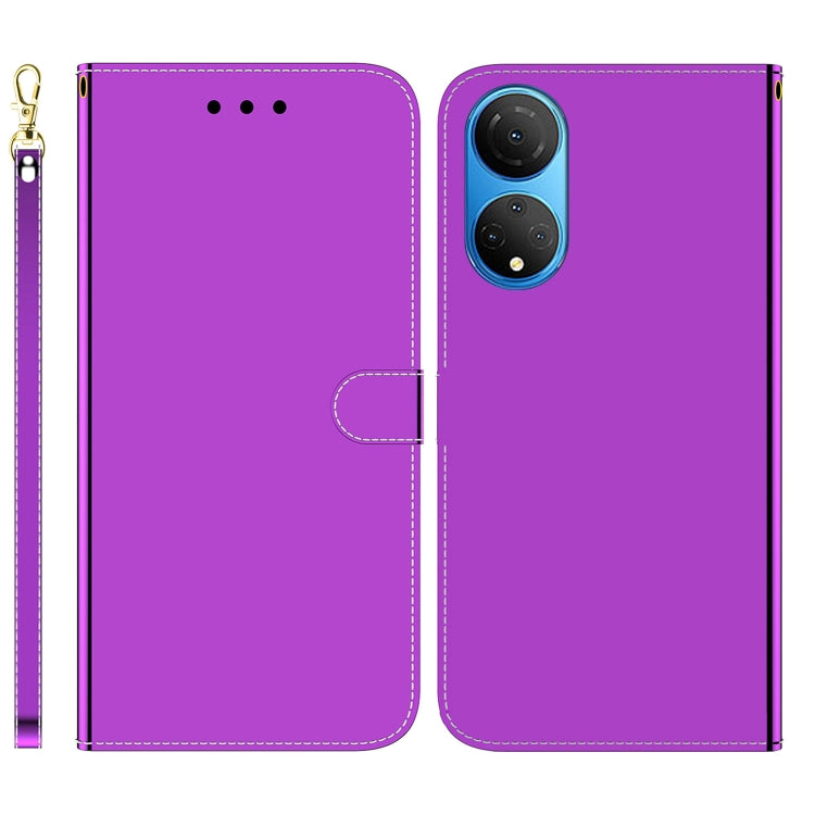 For Honor X7 Imitated Mirror Surface Horizontal Flip Leather Phone Case