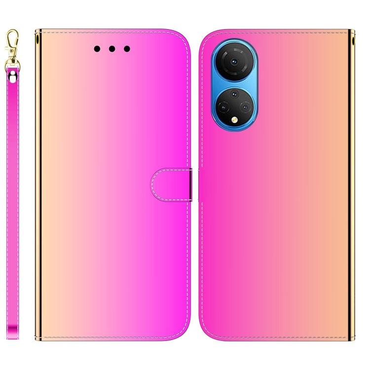 For Honor X7 Imitated Mirror Surface Horizontal Flip Leather Phone Case