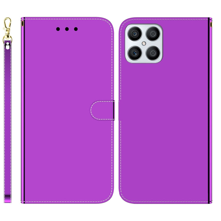 For Honor X8 Imitated Mirror Surface Horizontal Flip Leather Phone Case