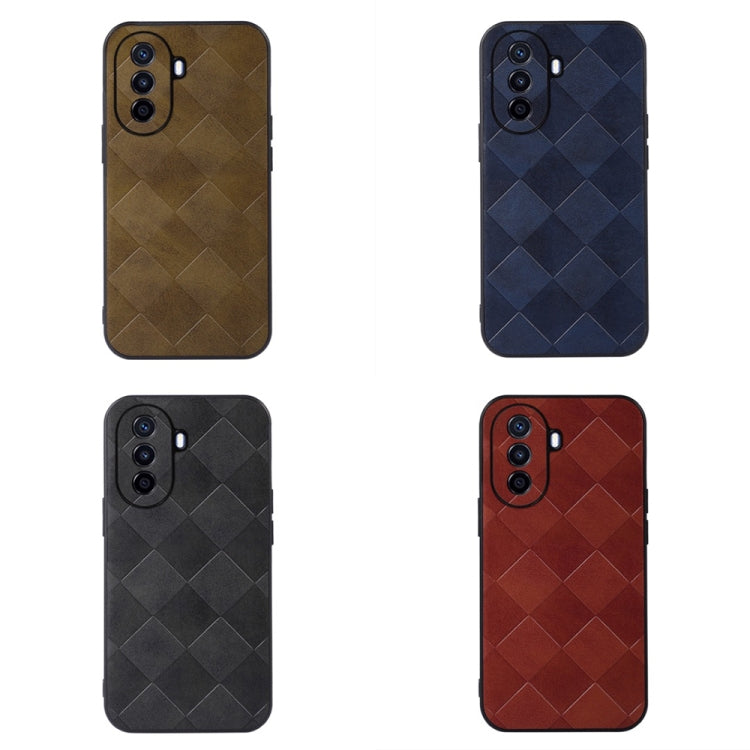 For Huawei Enjoy 50 China/nova Y70 4G Global/nova Y70 Plus Weave Plaid PU Phone Case