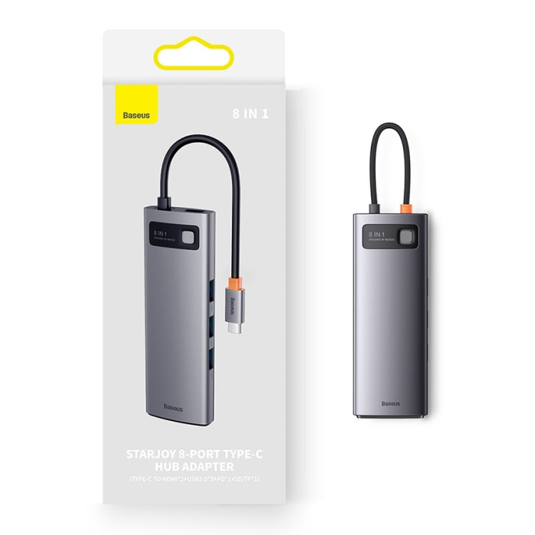 Baseus Metal Gleam Series 8 in 1 Multifunctional USB-C / Type-C HUB Docking Station