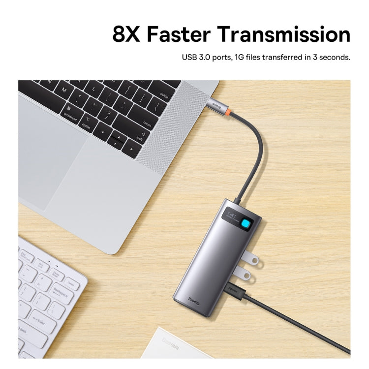 Baseus Metal Gleam Series 9 in 1 Multifunctional USB-C / Type-C HUB Docking Station