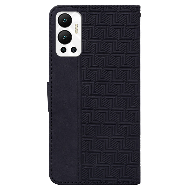 For Infinix Hot 12 Geometric Embossed Leather Phone Case