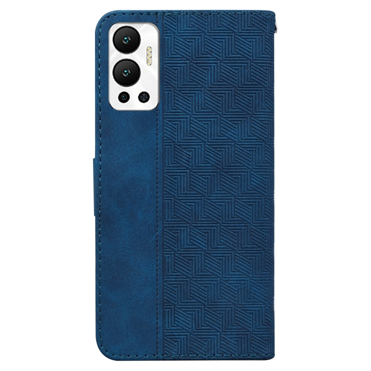 For Infinix Hot 12 Geometric Embossed Leather Phone Case