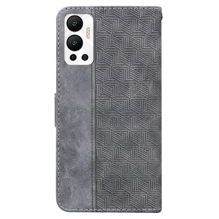 For Infinix Hot 12 Geometric Embossed Leather Phone Case