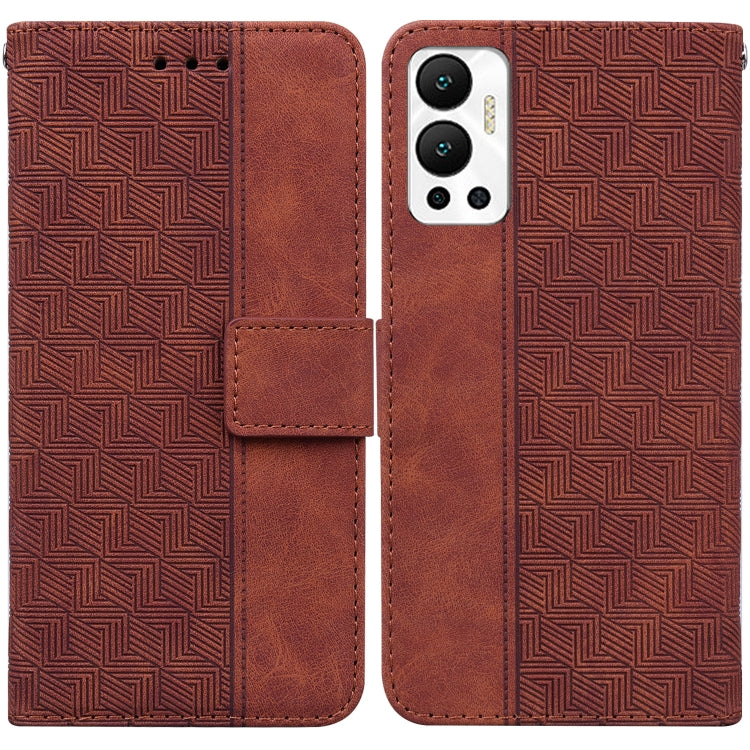 For Infinix Hot 12 Geometric Embossed Leather Phone Case