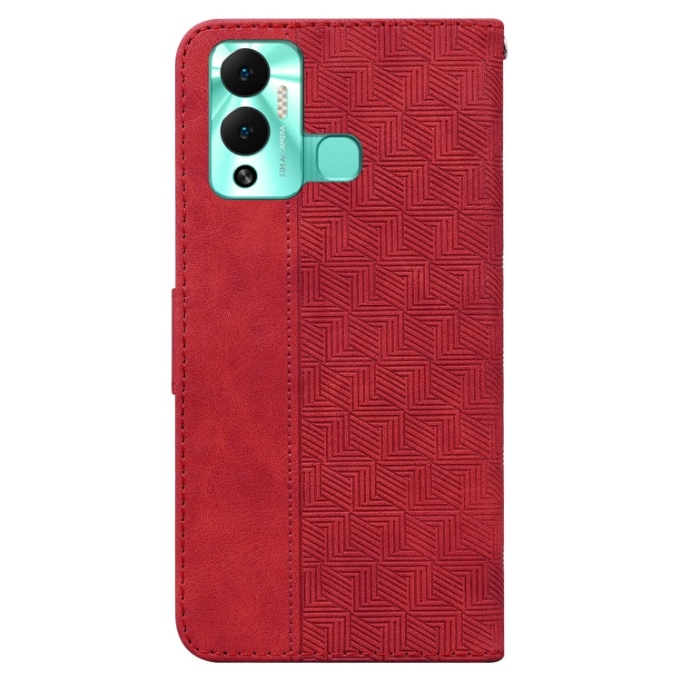 For Infinix Hot 12 Play Geometric Embossed Leather Phone Case