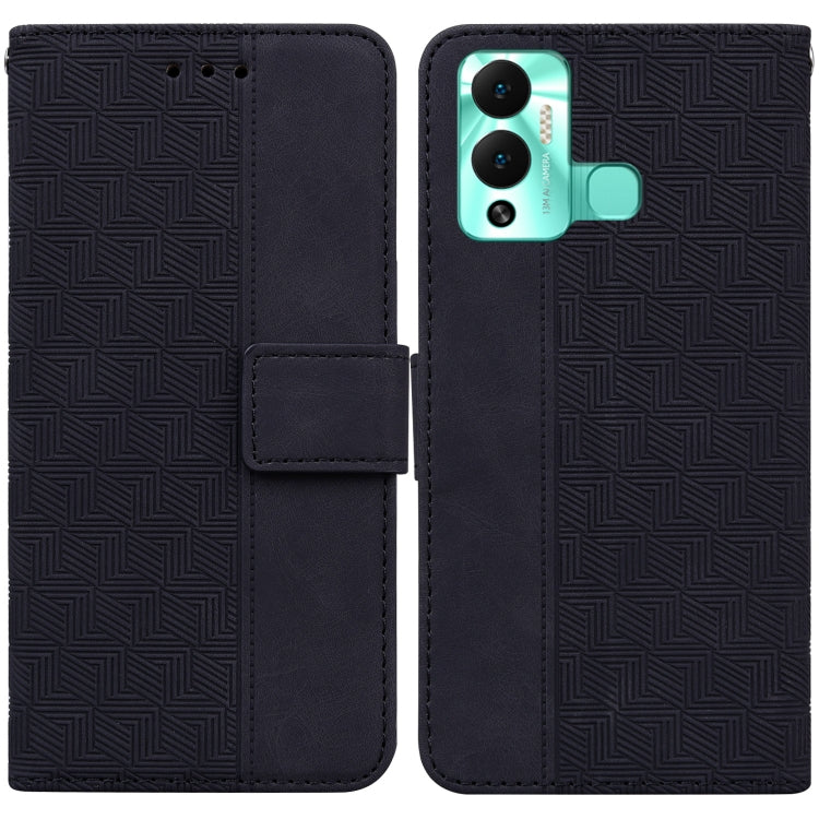 For Infinix Hot 12 Play Geometric Embossed Leather Phone Case