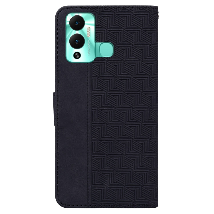 For Infinix Hot 12 Play Geometric Embossed Leather Phone Case