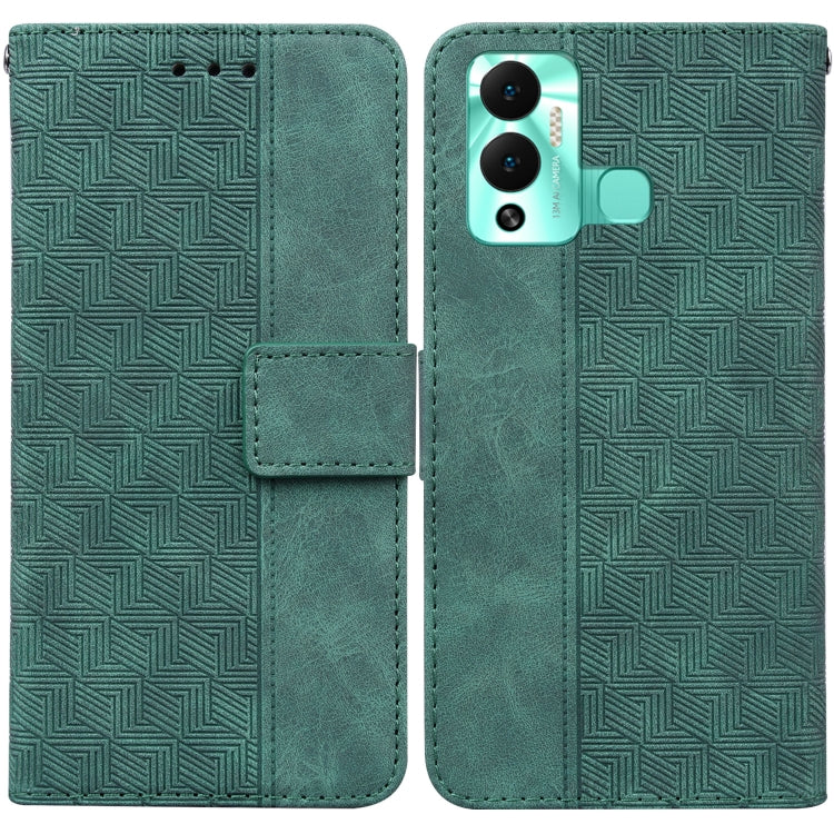 For Infinix Hot 12 Play Geometric Embossed Leather Phone Case
