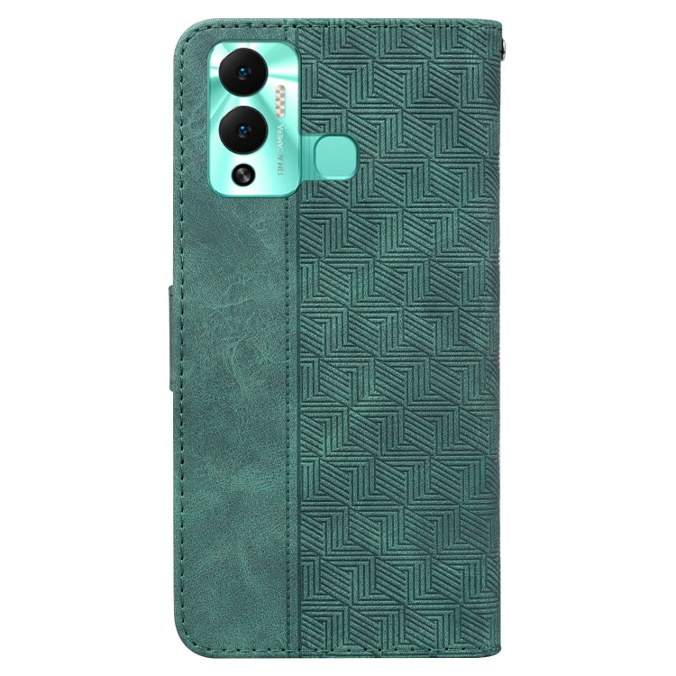 For Infinix Hot 12 Play Geometric Embossed Leather Phone Case