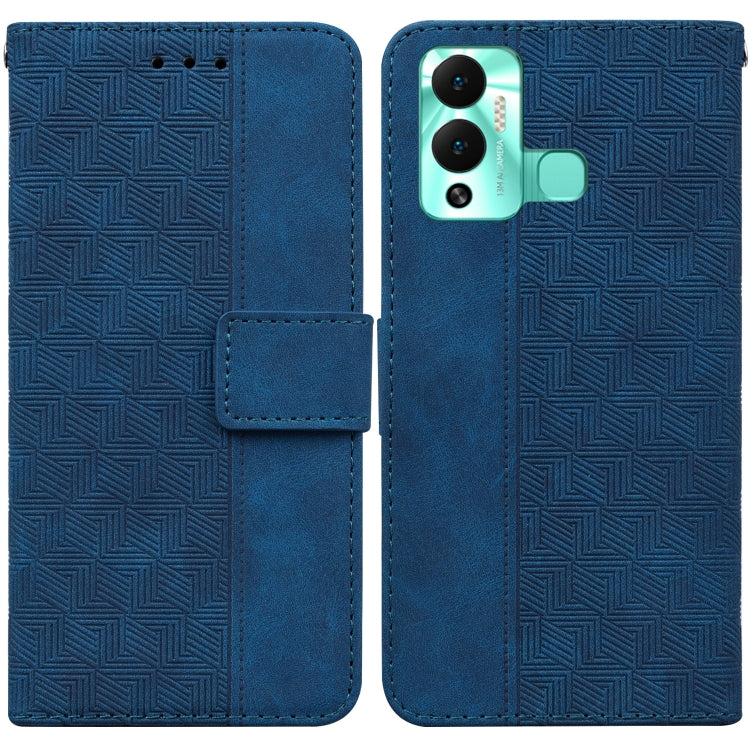 For Infinix Hot 12 Play Geometric Embossed Leather Phone Case