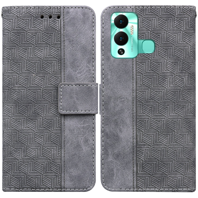 For Infinix Hot 12 Play Geometric Embossed Leather Phone Case