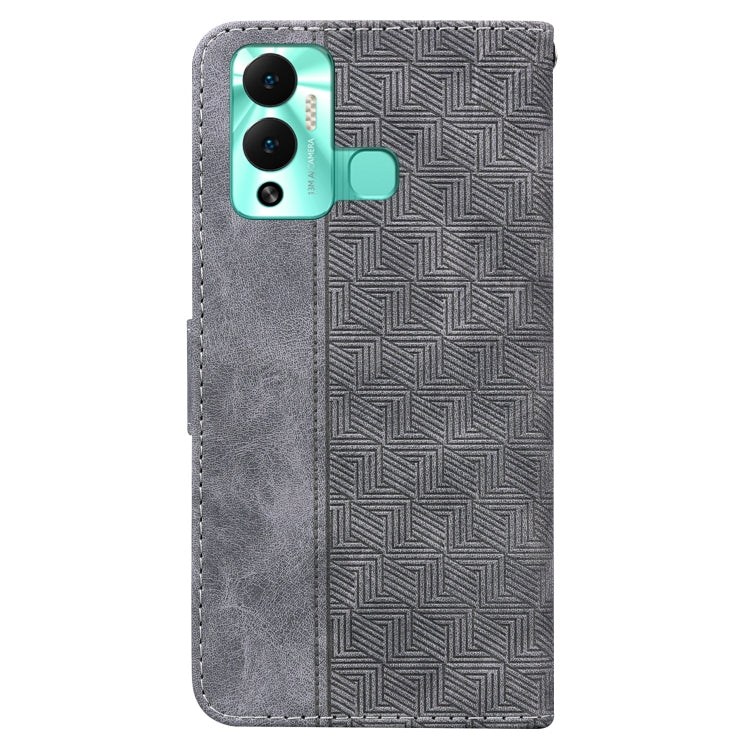 For Infinix Hot 12 Play Geometric Embossed Leather Phone Case