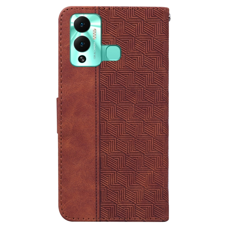 For Infinix Hot 12 Play Geometric Embossed Leather Phone Case