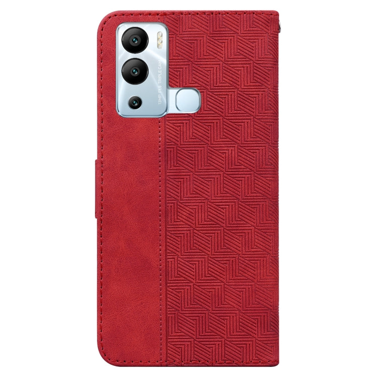 For Infinix Hot 12i Geometric Embossed Leather Phone Case