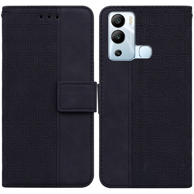 For Infinix Hot 12i Geometric Embossed Leather Phone Case