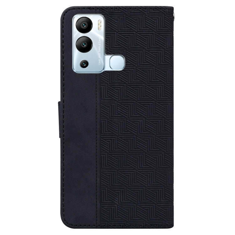 For Infinix Hot 12i Geometric Embossed Leather Phone Case