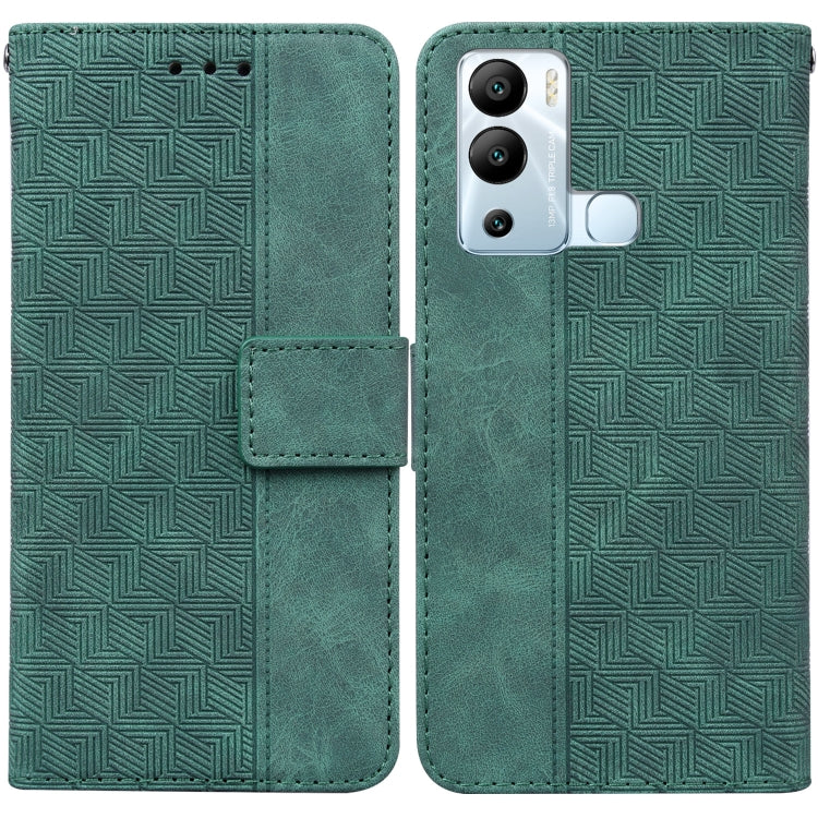 For Infinix Hot 12i Geometric Embossed Leather Phone Case
