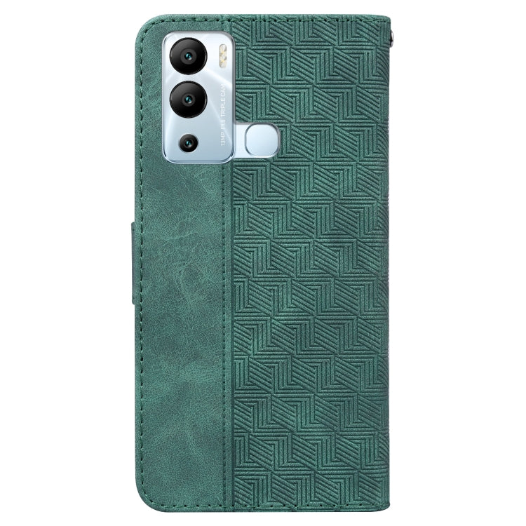 For Infinix Hot 12i Geometric Embossed Leather Phone Case