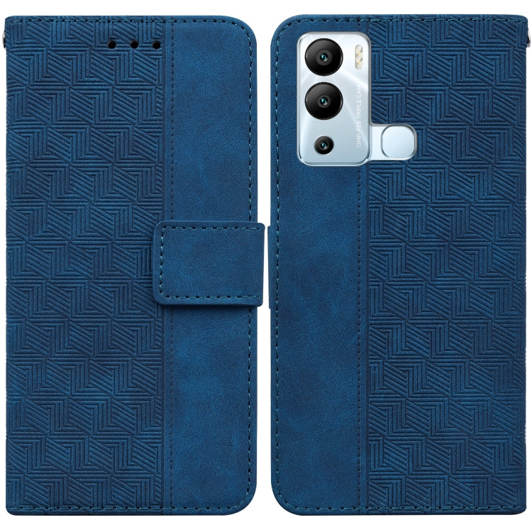 For Infinix Hot 12i Geometric Embossed Leather Phone Case