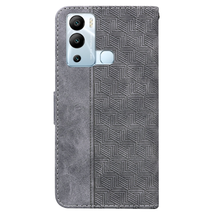 For Infinix Hot 12i Geometric Embossed Leather Phone Case