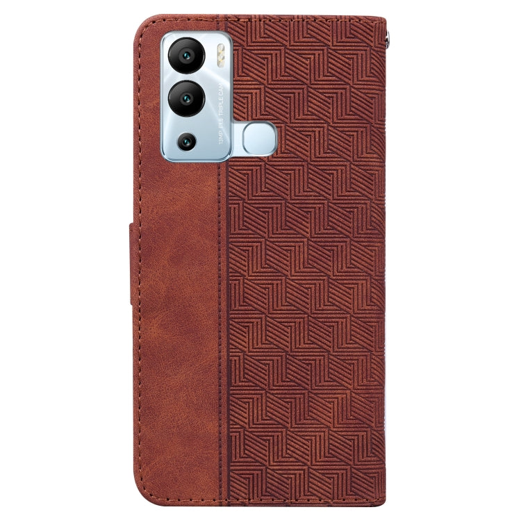 For Infinix Hot 12i Geometric Embossed Leather Phone Case