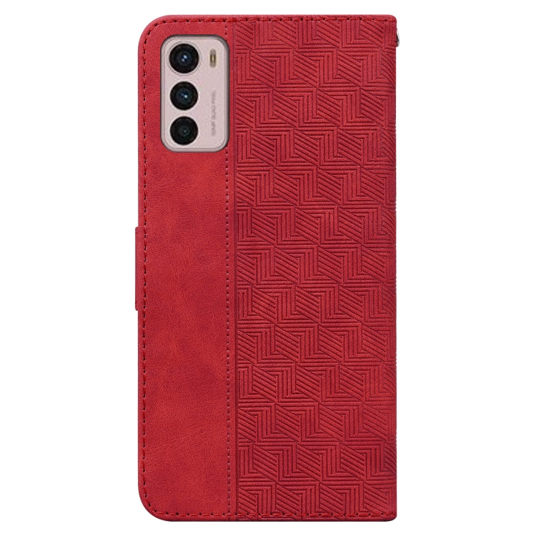 For Motorola Moto G42 Geometric Embossed Leather Phone Case