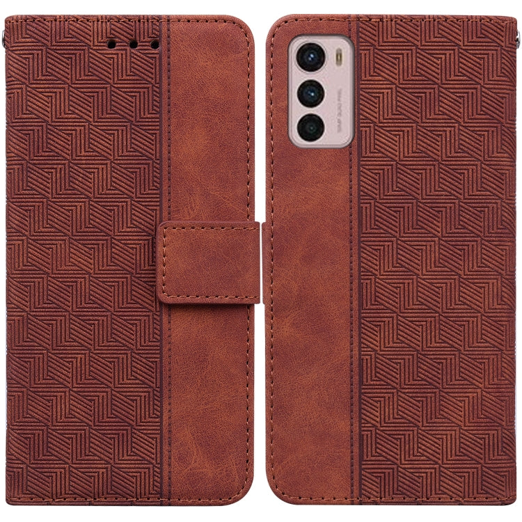 For Motorola Moto G42 Geometric Embossed Leather Phone Case