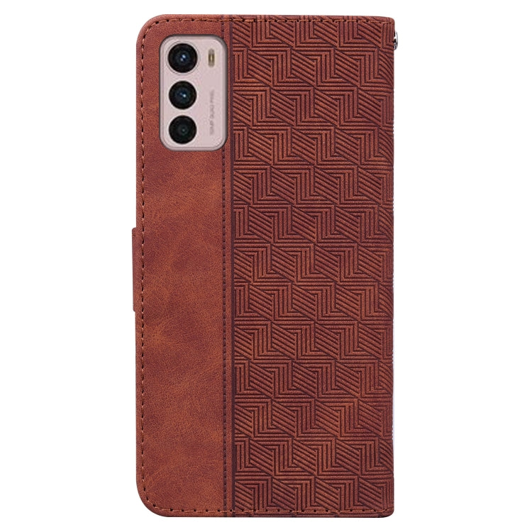 For Motorola Moto G42 Geometric Embossed Leather Phone Case