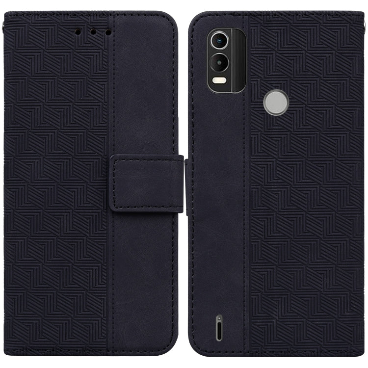 For Nokia C21 Plus Geometric Embossed Leather Phone Case