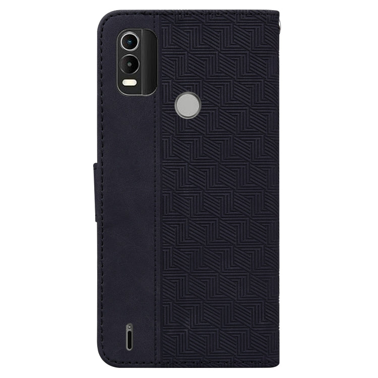 For Nokia C21 Plus Geometric Embossed Leather Phone Case