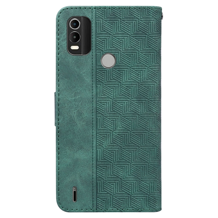 For Nokia C21 Plus Geometric Embossed Leather Phone Case