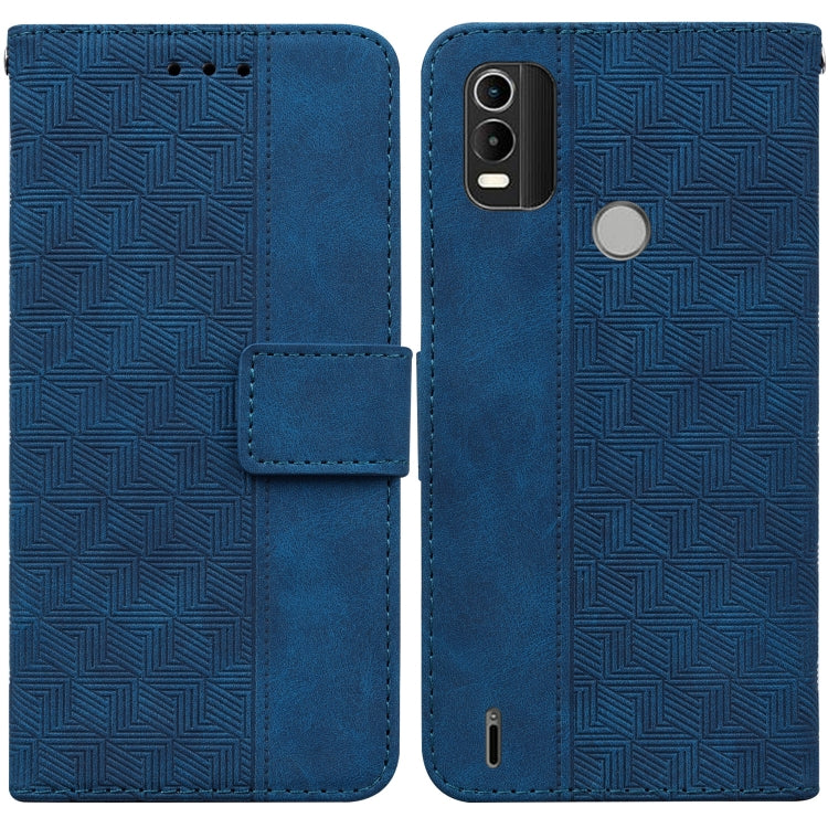 For Nokia C21 Plus Geometric Embossed Leather Phone Case