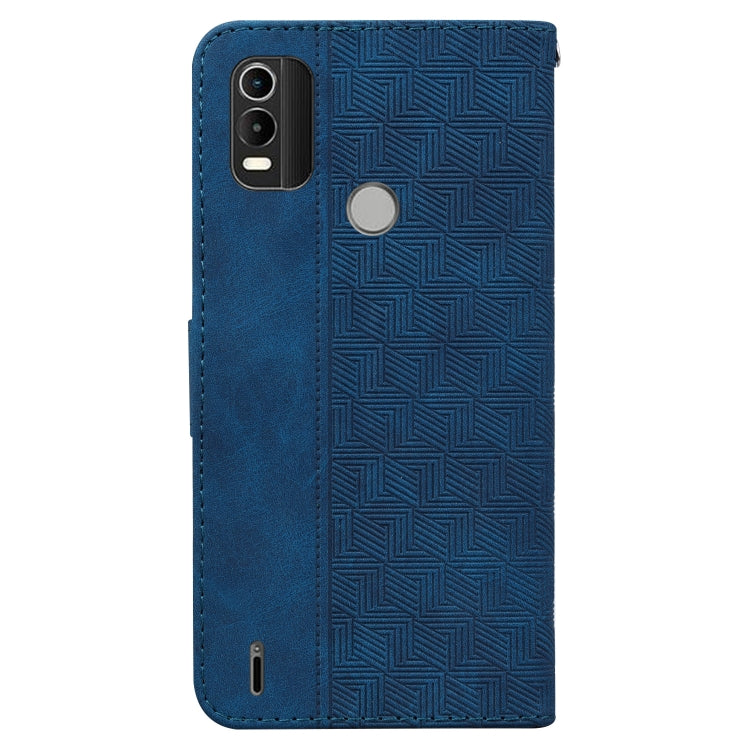 For Nokia C21 Plus Geometric Embossed Leather Phone Case