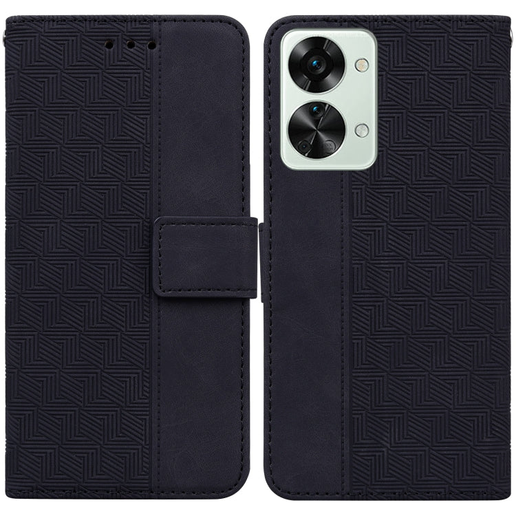 For OnePlus Nord 2T Geometric Embossed Leather Phone Case
