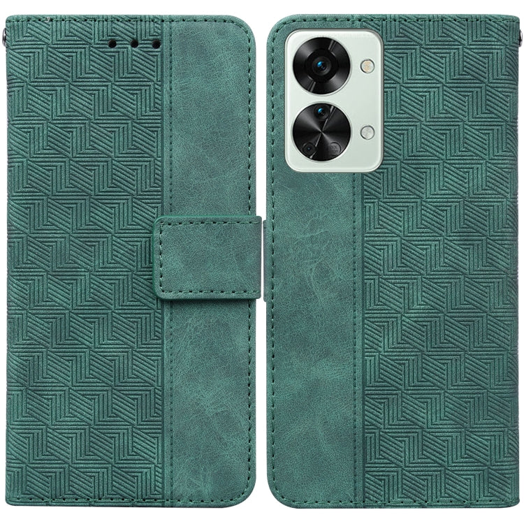 For OnePlus Nord 2T Geometric Embossed Leather Phone Case