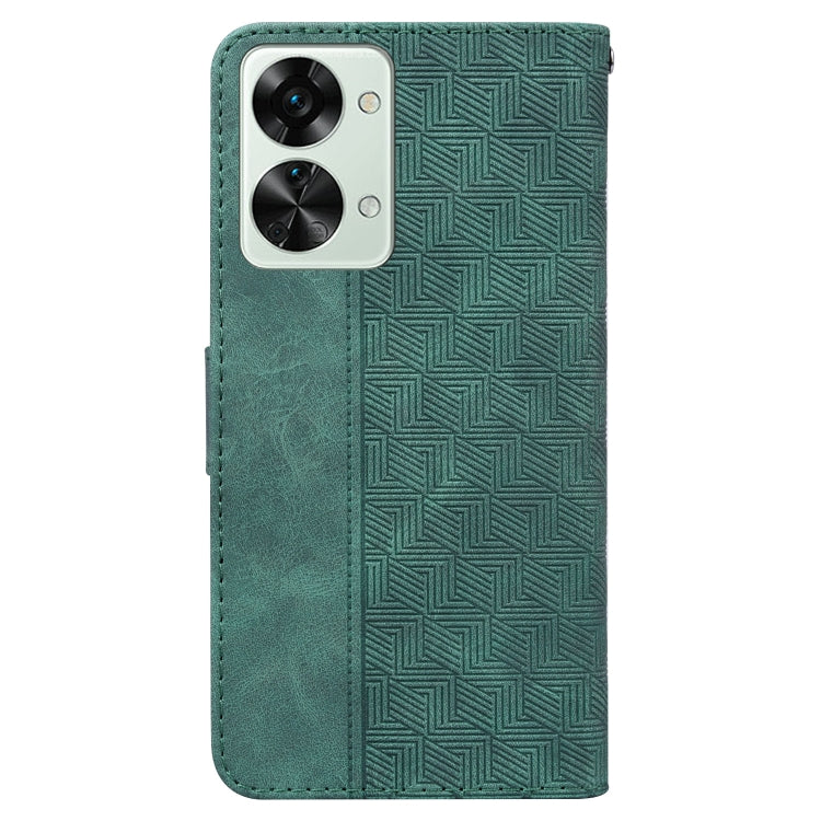 For OnePlus Nord 2T Geometric Embossed Leather Phone Case