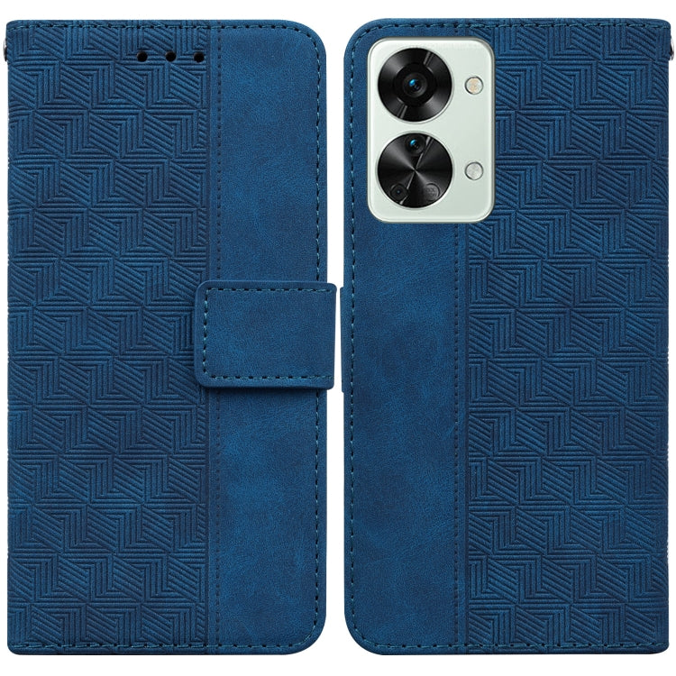 For OnePlus Nord 2T Geometric Embossed Leather Phone Case