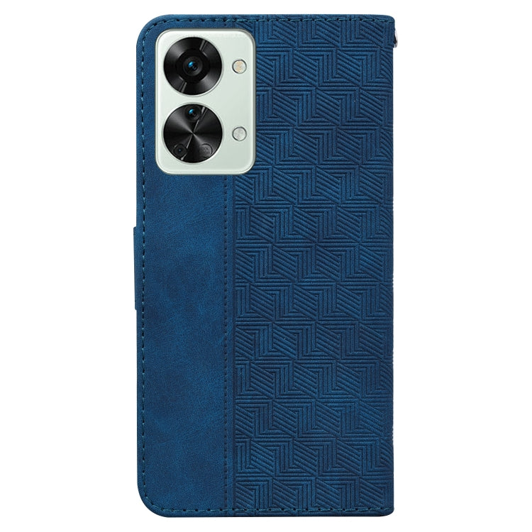 For OnePlus Nord 2T Geometric Embossed Leather Phone Case
