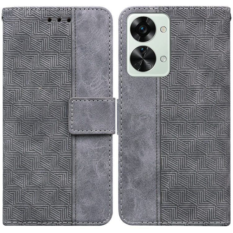 For OnePlus Nord 2T Geometric Embossed Leather Phone Case
