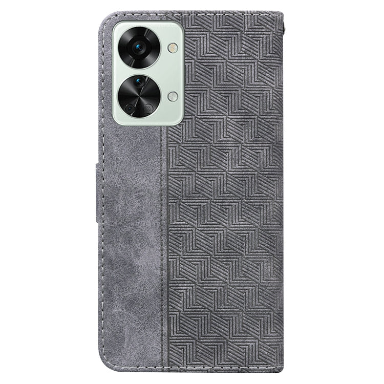 For OnePlus Nord 2T Geometric Embossed Leather Phone Case