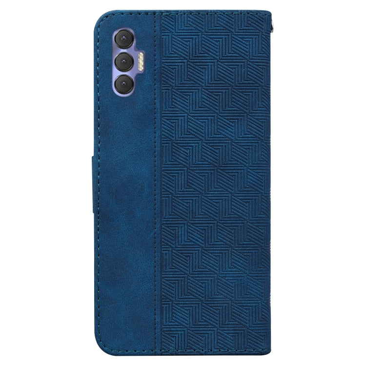 For Tecno Spark 8 Pro Geometric Embossed Leather Phone Case