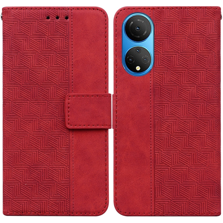 For Honor X7 Geometric Embossed Leather Phone Case