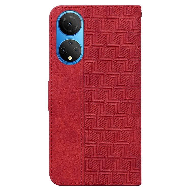 For Honor X7 Geometric Embossed Leather Phone Case