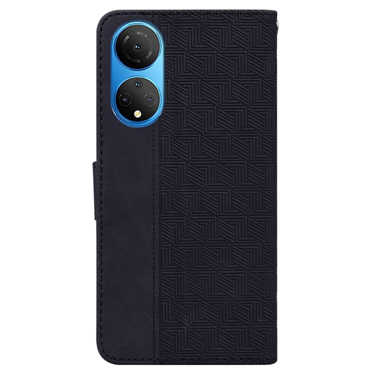 For Honor X7 Geometric Embossed Leather Phone Case
