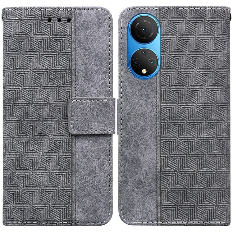 For Honor X7 Geometric Embossed Leather Phone Case