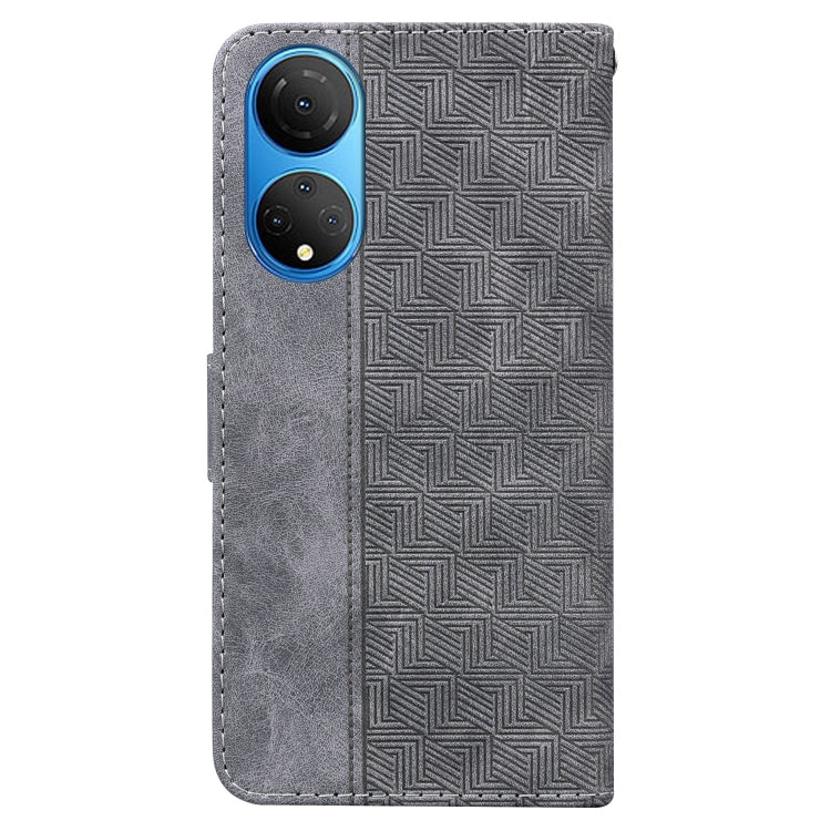 For Honor X7 Geometric Embossed Leather Phone Case